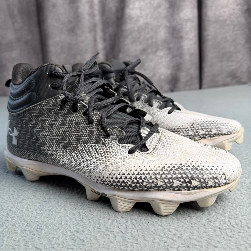 Under Armour Spotlight Franchise RM 2.0 Football Cleats Gray Black Mens 11